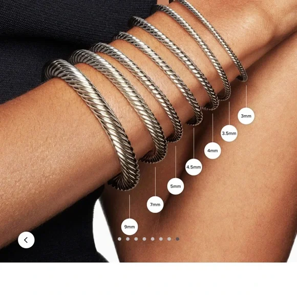 David Yurman Classic Cable Bracelet with Black Onyx and diamond accents - Picture 12 of 12